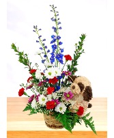 Pooch in a Basket  Basket Arrangement