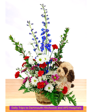 Pooch in a Basket  Basket Arrangement
