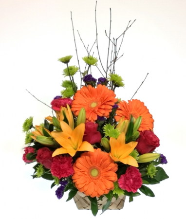 Pop O Color Basket arrangement