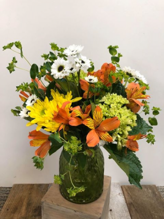 Poppy and Mint Fresh Arrangement
