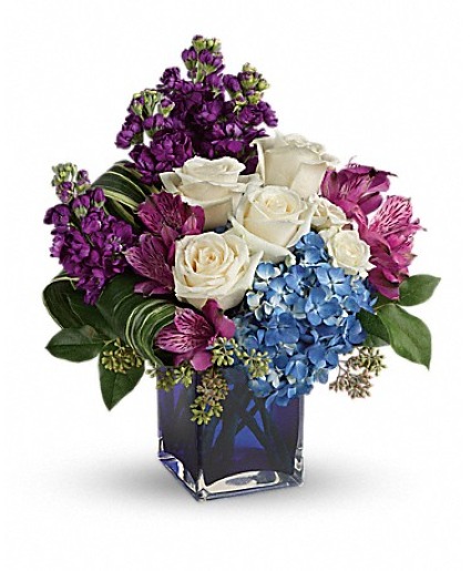 Portrait In Purple Bouquet 