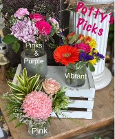 Potty’s Picks Minis  - Designers Choice Mini arrangements  15cm X 15cm