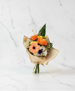Powell Florist Bright Garden Wrapped Arrangement Powell Florist Exclusive