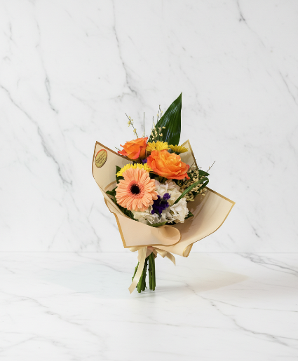 Powell Florist Bright Garden Wrapped Arrangement Powell Florist Exclusive