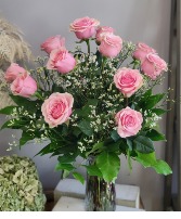 Powerful in Pink Vase Arrangement