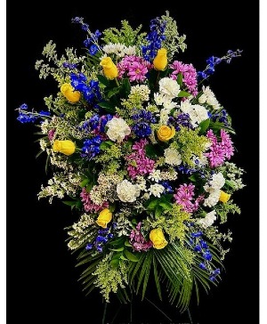 Prayerful Thoughts Yellow, Blue, Purple & White Design