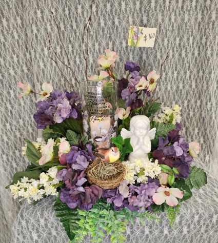 Praying Angel w/ Candle Lantern 