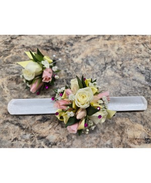 Precious In Pastel Corsage & Boutonniere Set