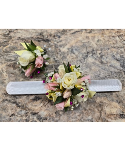 Precious In Pastel Corsage & Boutonniere Set