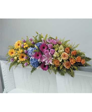 Precious Memories Tribute Casket Spray in Summerville, GA | Chattooga Florist