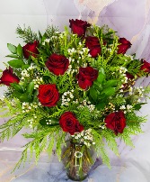 Simply Stunning Rose Dozen  Premium large vase