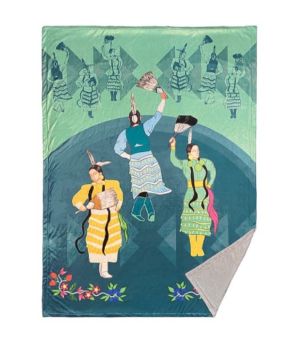 Premium Fleece Blanket, Jingle Dress Dancers 