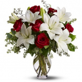 Premium Lily and Rose  Arrangement