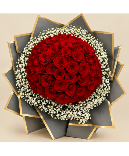 Premium Love 100 Roses Buchon 