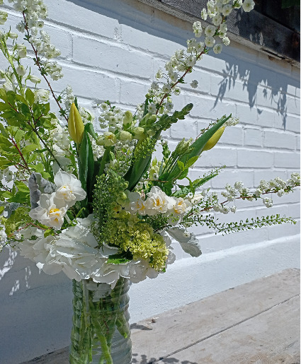 Tall White  Sympathy Florals 