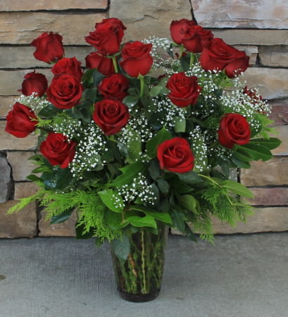 Premium Two Dozen Roses Classic Rose Arrangement