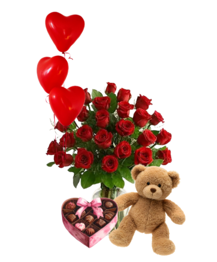 Premium Valentine Bundle Rose Arrangement