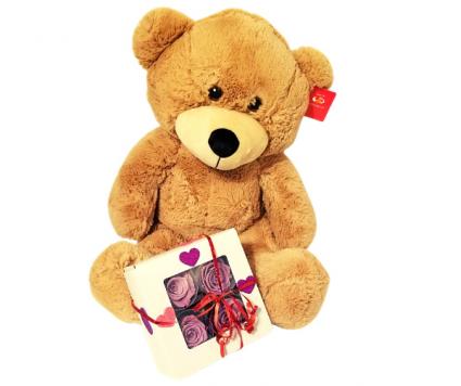 Preserve roses &  bear Long lasting roses in a box