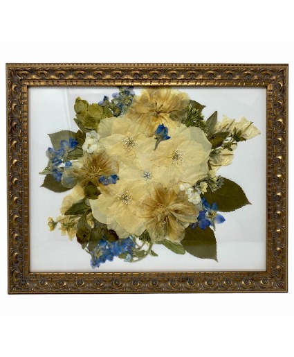 11X14 Pressed Floral Design 