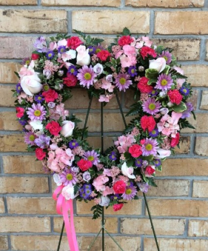Cherished Heart Wreath Heart Sympathy Wreath