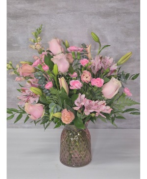 Pretty in Pink Vase Arrangement