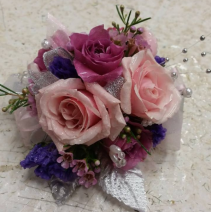 Pretty in Pink & Purple Wrist Corsage