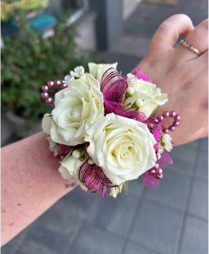 Pretty In Pink Wrist Corsage
