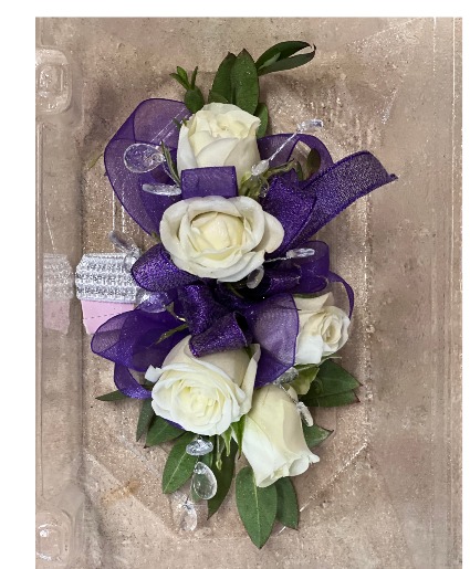 Pretty in purple Wrist corsage  