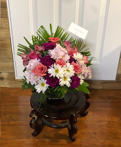 Pinks of Dawn Sympathy Arrangement
