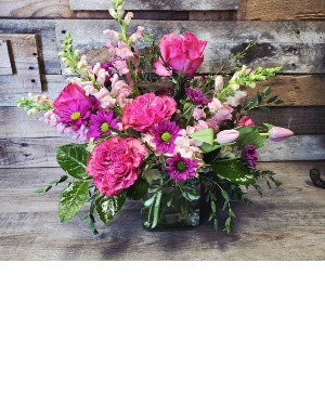 Pretty Petals & Purple Hues Flower Arrangement