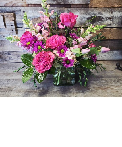 Pretty Petals & Purple Hues Flower Arrangement