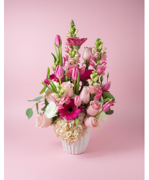 Pretty Pink vase arrangement