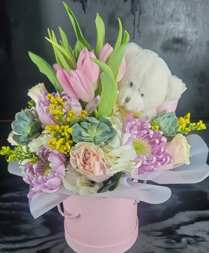 pretty plush arrangement 