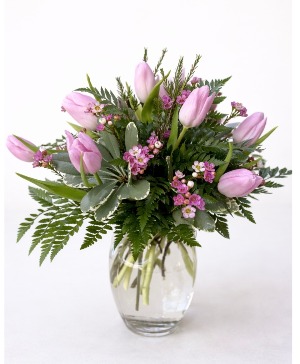 Pretty Tulips  Vase Arrangement 
