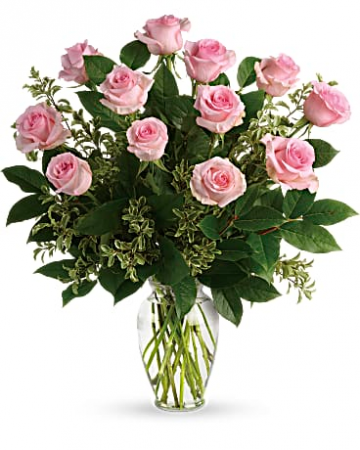 Primetime Pink Roses Arrangement  in San Rafael, CA | BURNS FLORIST