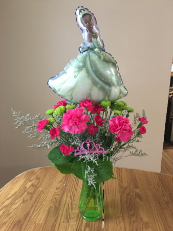 princess frog vase arrangment