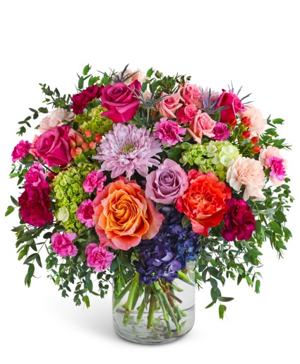 Prismatic Garden Mosaic Flower Arrangement