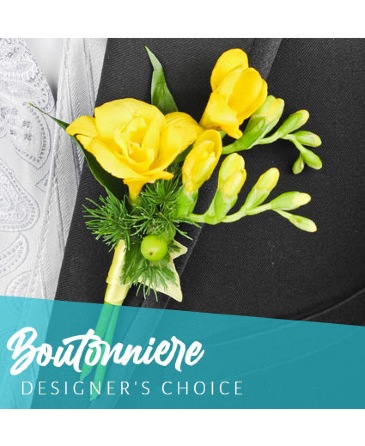 Prom Boutonniere Designer's Choice in Albany, NY | Ambiance Florals & Events