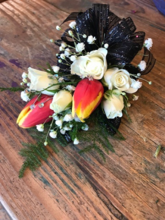Prom corsages tulips/roses