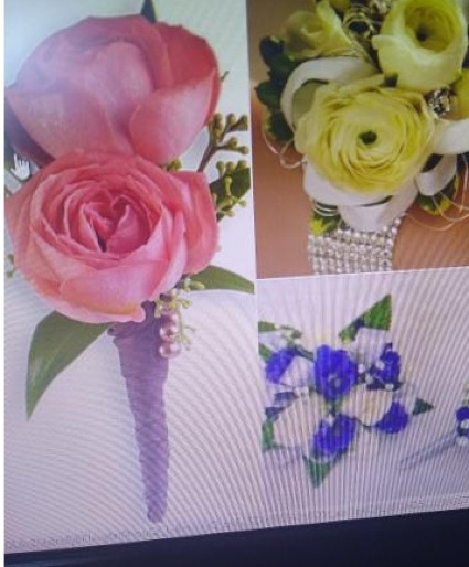 Prom Wrist corsages & boutonnieres