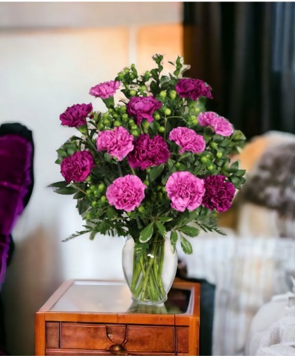 PUMP UP THE PURPLE Carnation Bouquet
