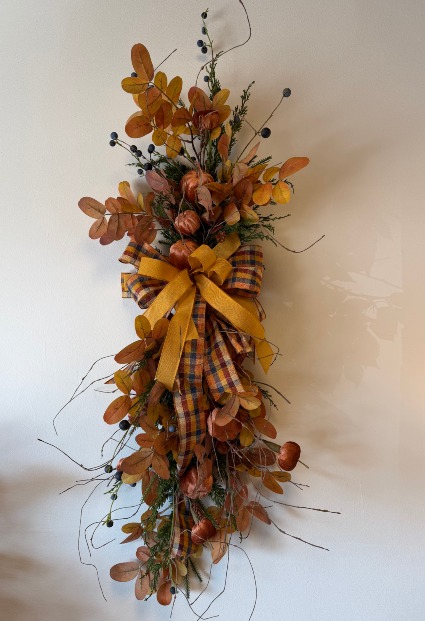 Pumpkin and Pine Fall Swag