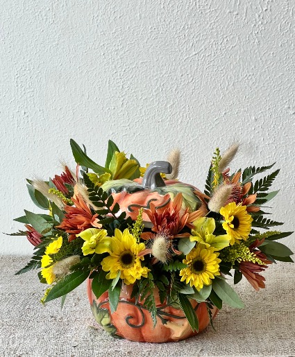 Ceramic Pumpkin Baker with Truffles 