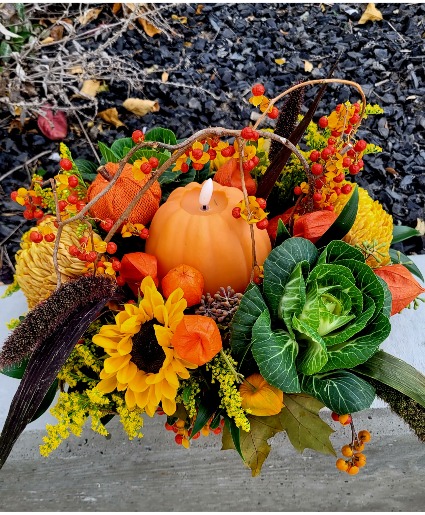 Pumpkin Candle Centrepiece 