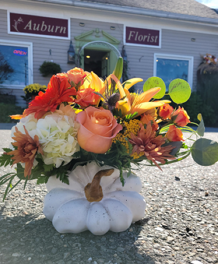Pumpkin Ceramic Fall Arrangement