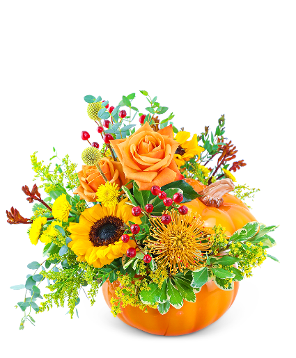Pumpkin in Radiance Flower Arrangement