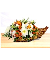 Pumpkin Patch Feast Cornucopia Basket