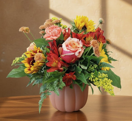 Pumpkin Patch Glow Fresh Arrangement