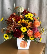  PUMPKIN POSY  FALL ARRANGEMENT