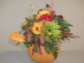 Pumpkin  Silk or fresh flowers